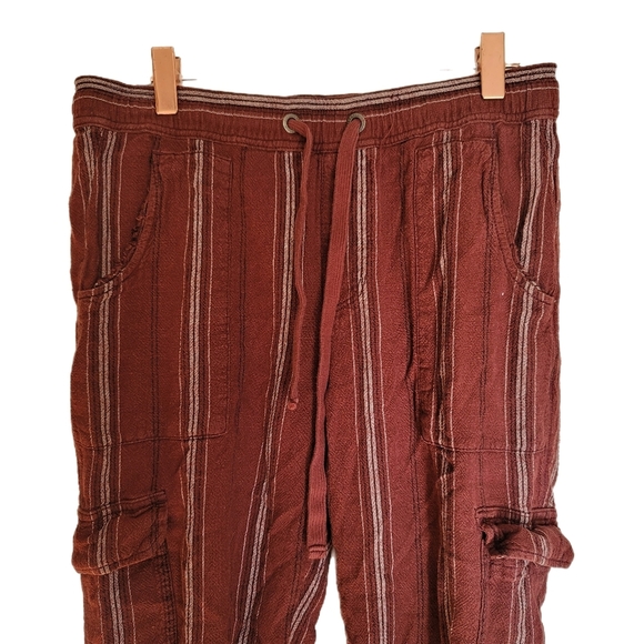 Anthropologie X Sanctuary Pants Womens XS Red Stripe Linen - Picture 4 of 9